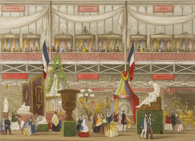Interior of the Great Exhibition, French and Belgium Departments by English School